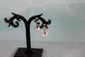 Boucles d'oreilles cristal coeur reflets jaunes