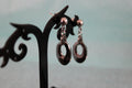 Boucles d'oreilles cristal ovales noir