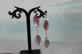 Boucles d'oreilles perles ovales multiples reflets
