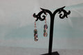 Boucles d'oreilles rectangles transparent reflets verts