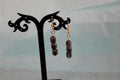 Boucles d'oreilles rectangles fumé violet
