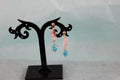 Boucles d'oreilles cubes rose et bleu