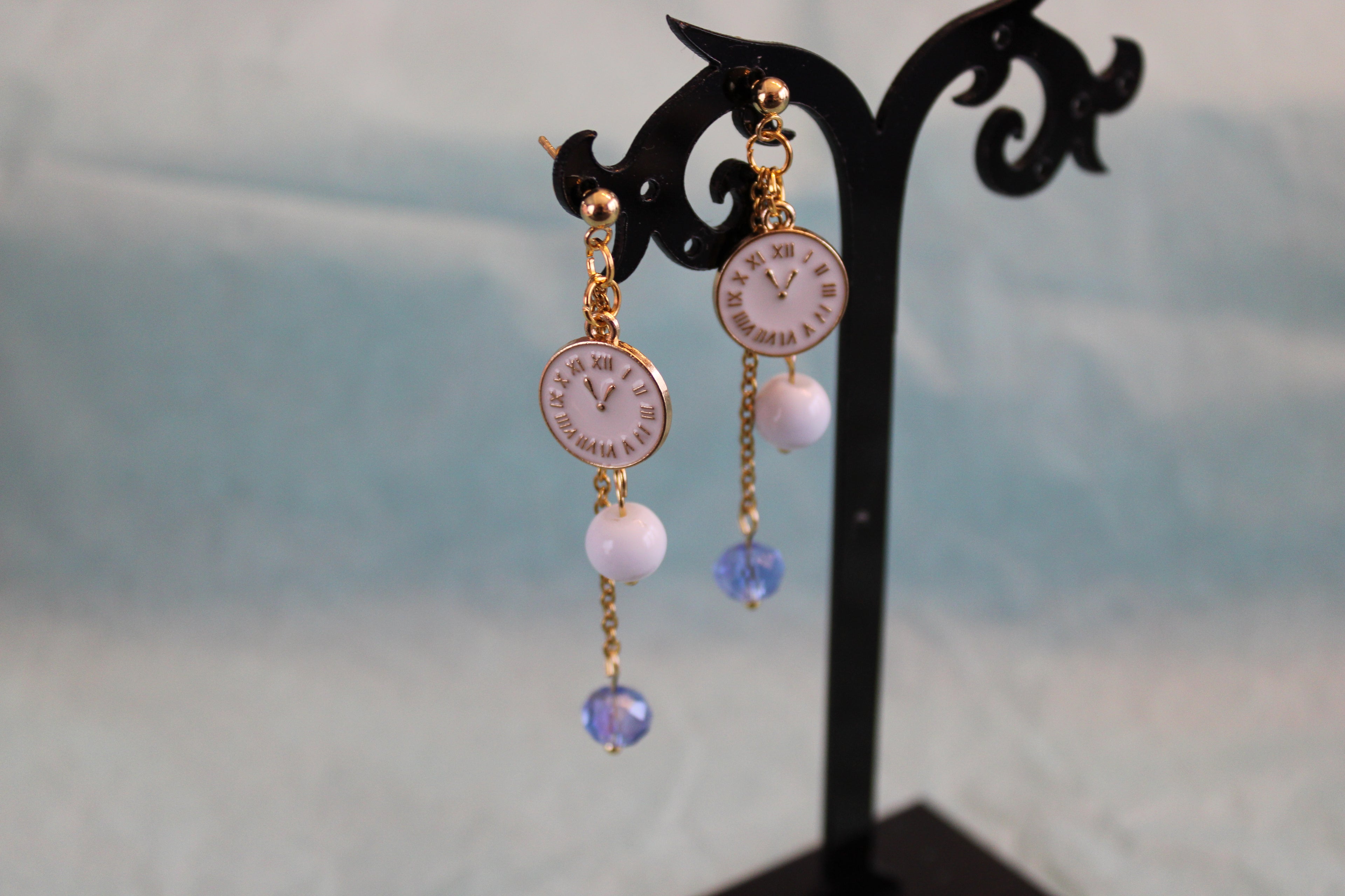 Boucles d'oreilles horloges